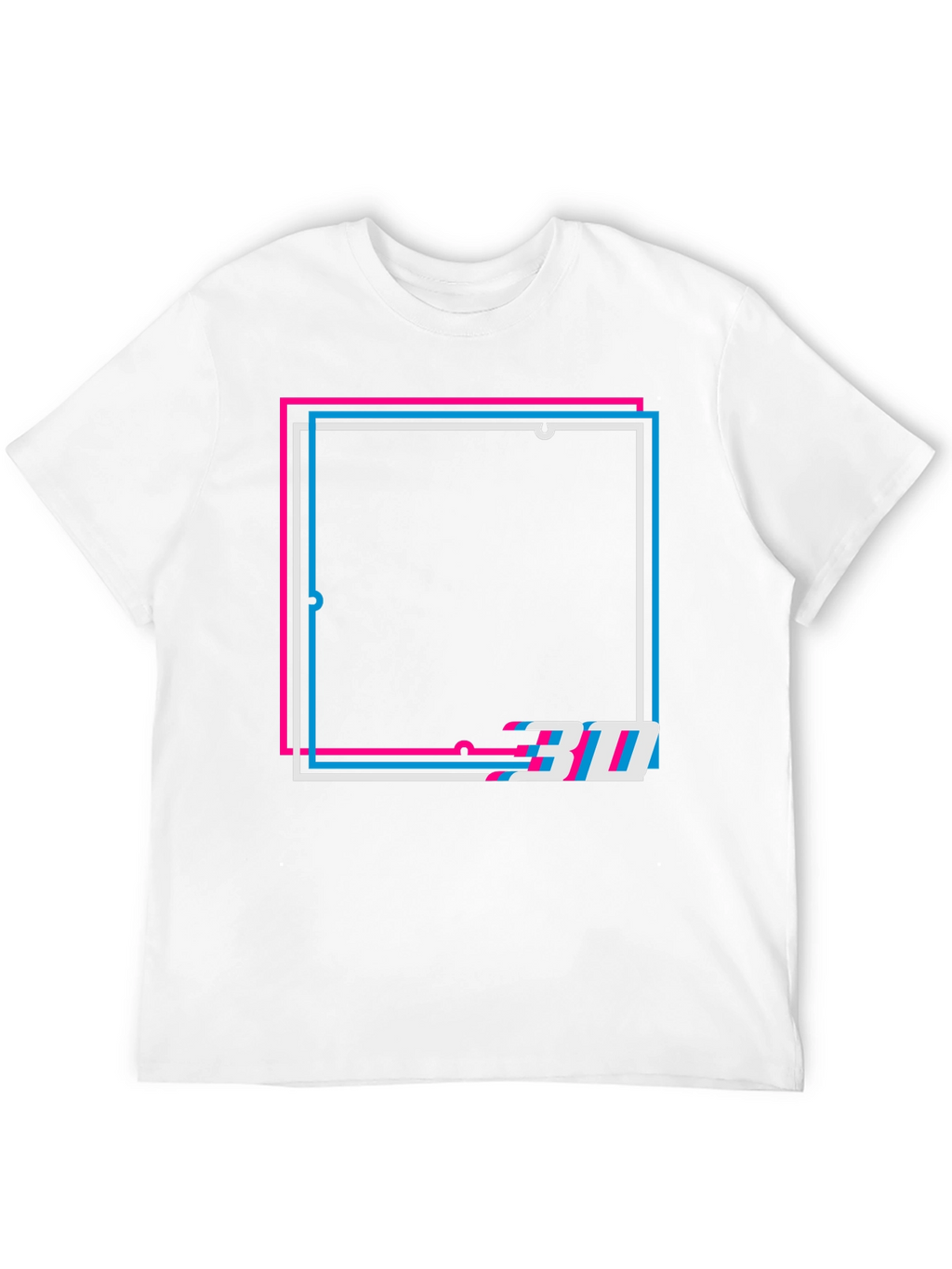 Geometric 3D Effect Graphic Tee