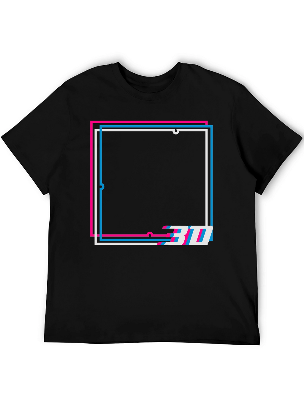 Geometric 3D Effect Graphic Tee