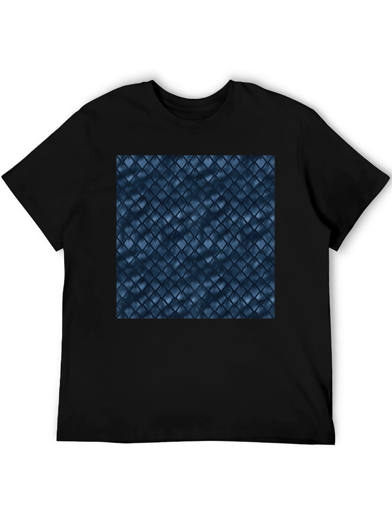 Black Tee with Abstract Pattern