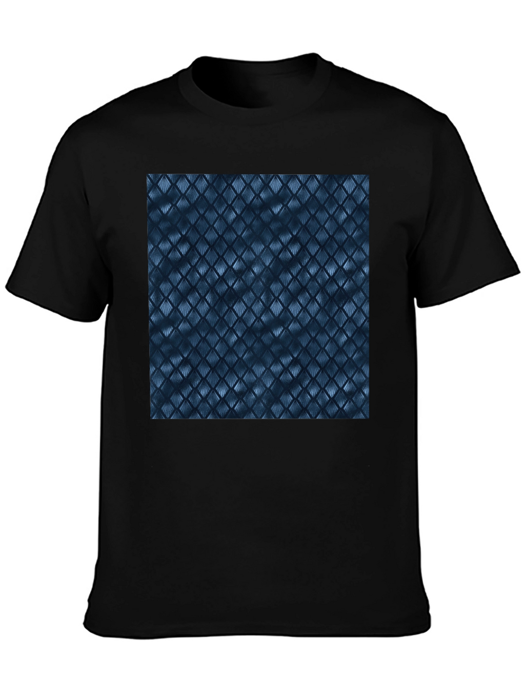 Black Tee with Abstract Pattern