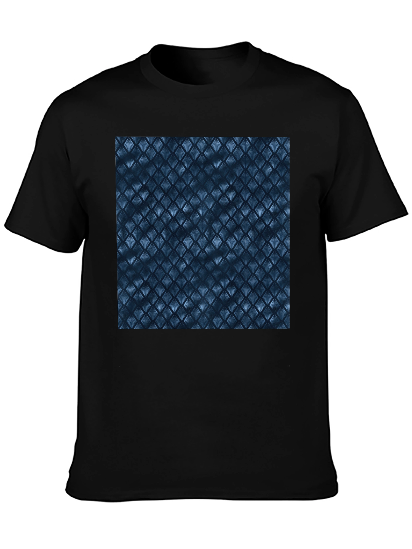 Black Tee with Abstract Pattern
