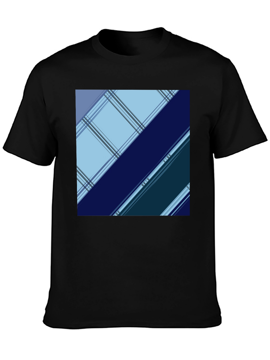 Geometric Plaid Mens Tee