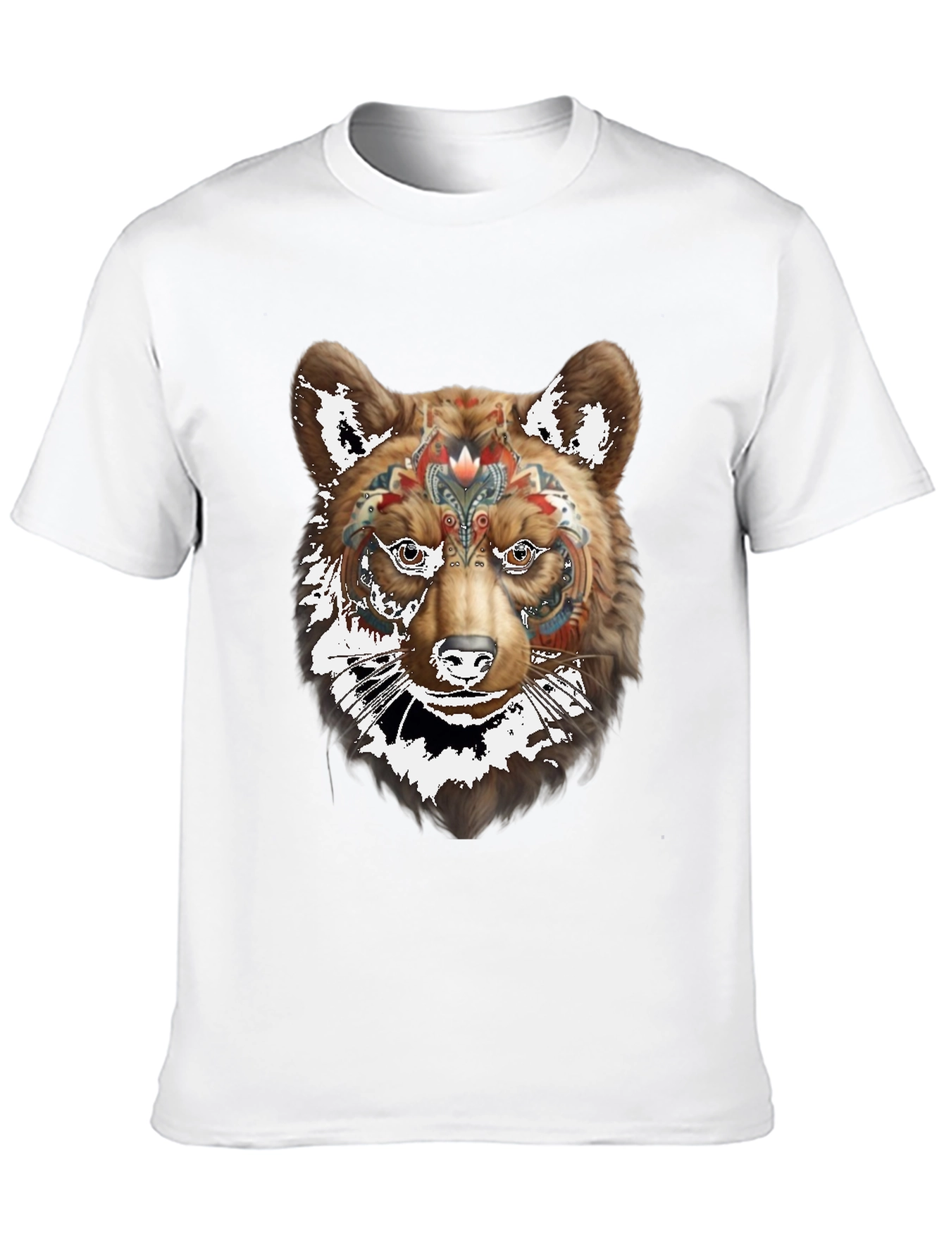Bear Graphic Black T-Shirt - Stylish Animal Design
