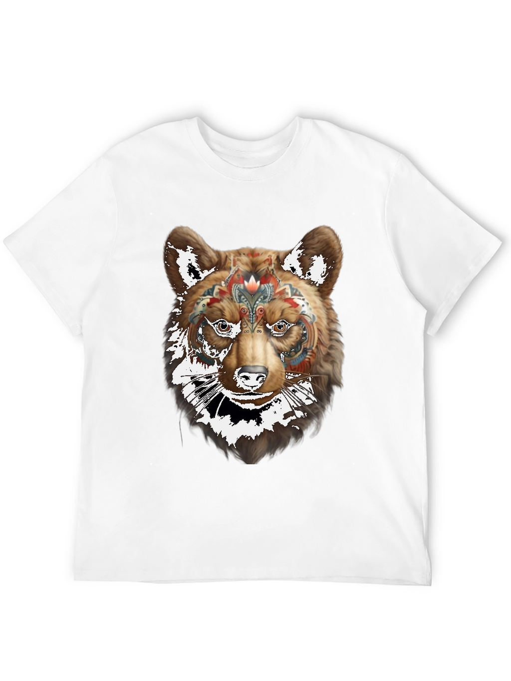 Bear Graphic Black T-Shirt - Stylish Animal Design