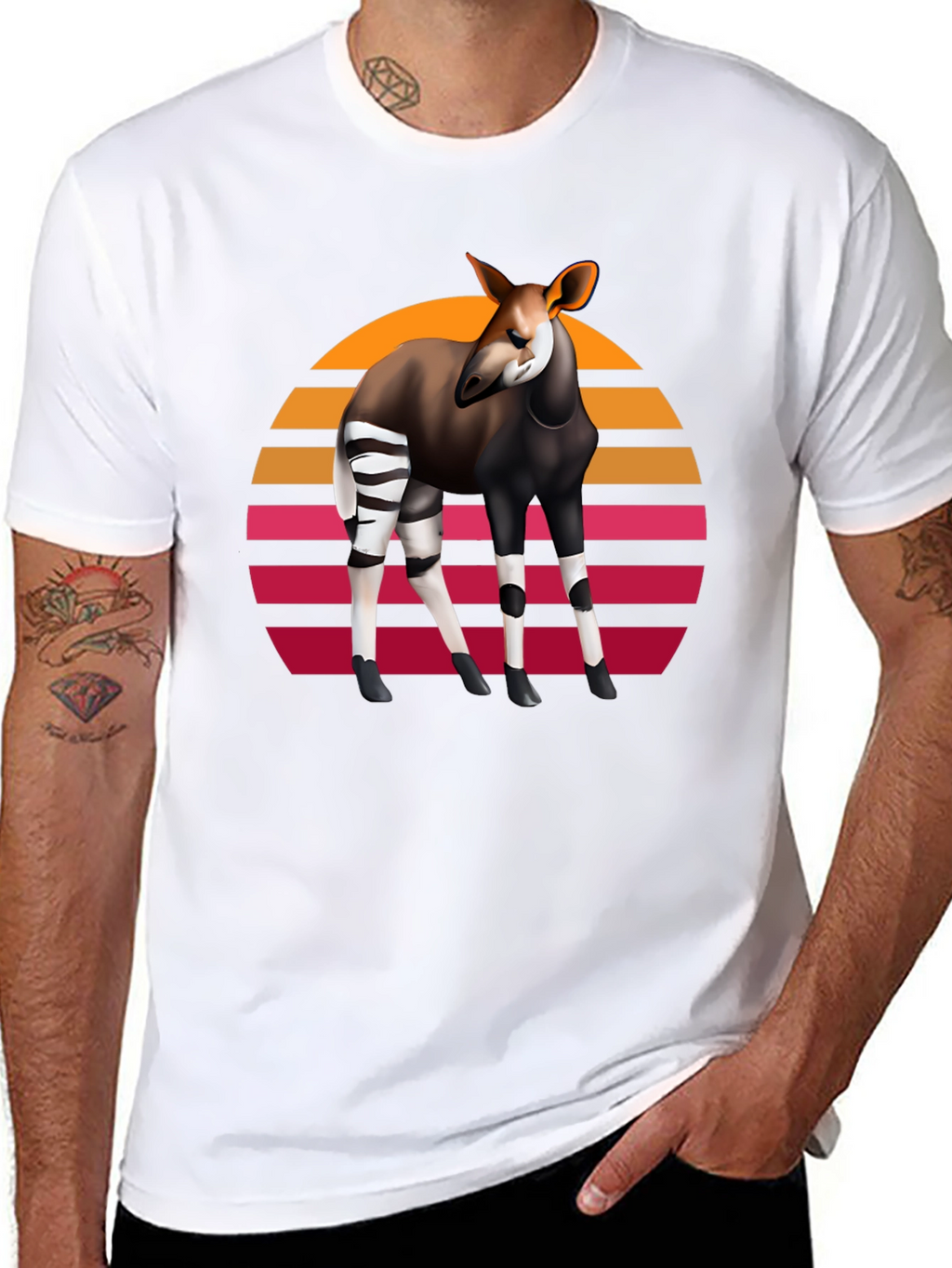 Okapi Retro Sunset Graphic Tee