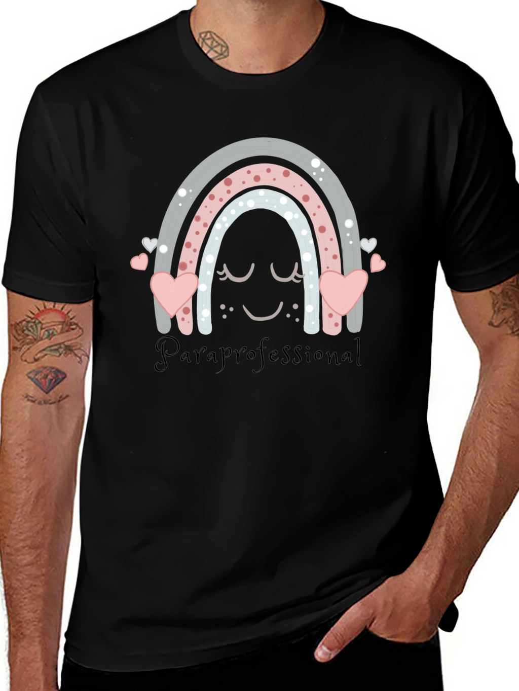 Paraprofessional Rainbow Heart T-Shirt