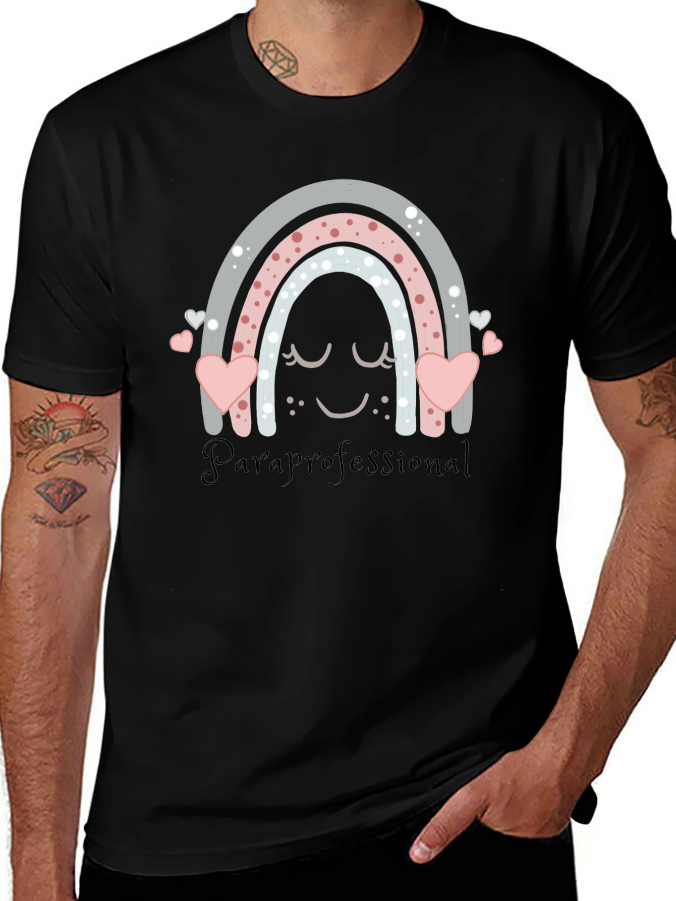 Paraprofessional Rainbow Heart T-Shirt