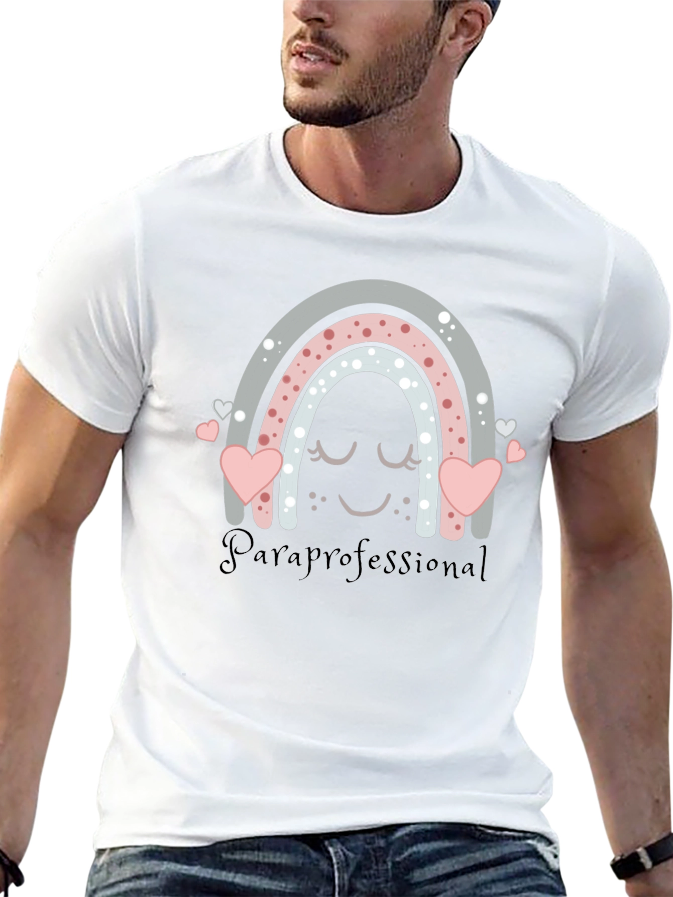 Paraprofessional Rainbow Heart T-Shirt