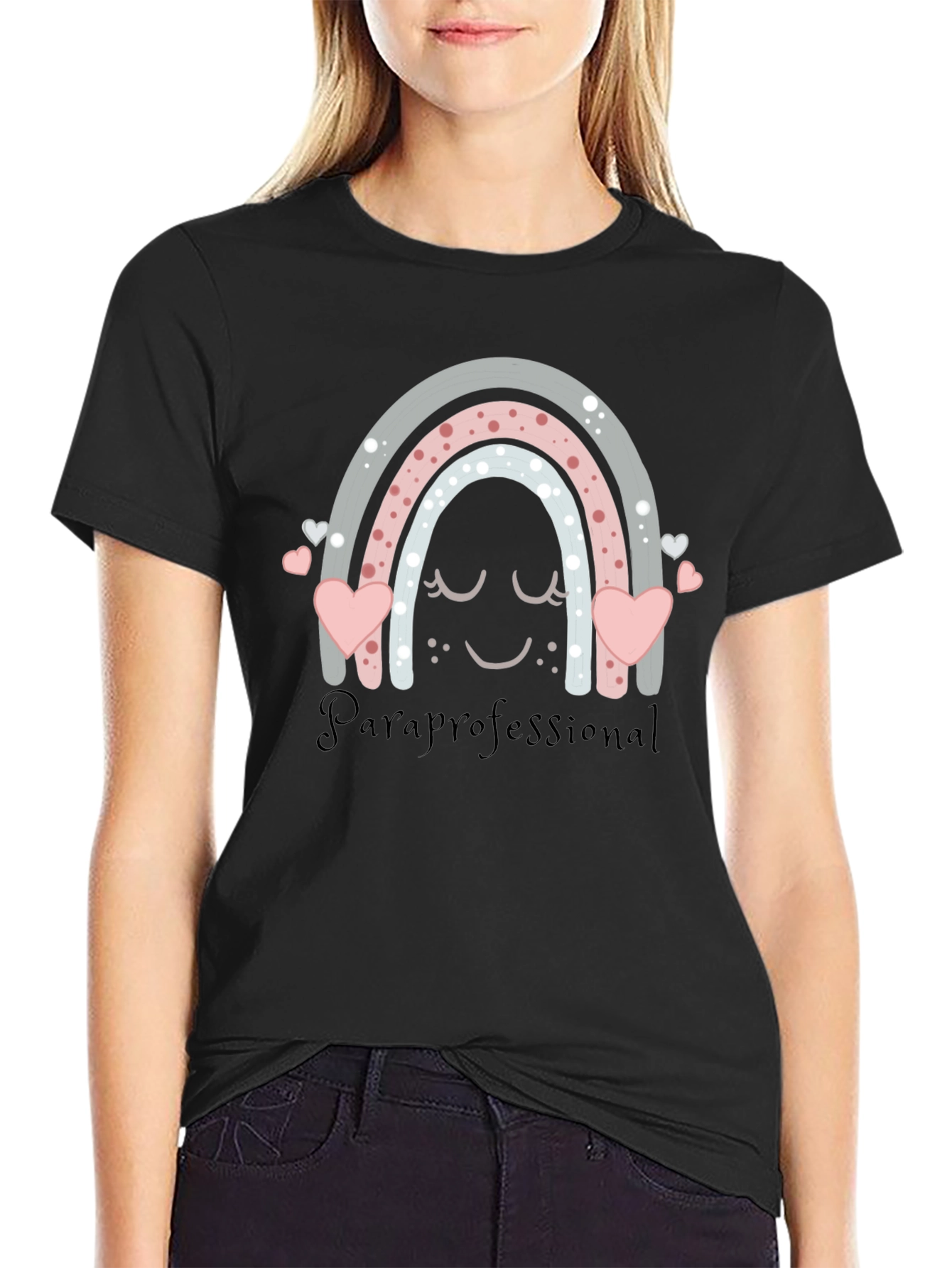 Paraprofessional Rainbow Heart T-Shirt