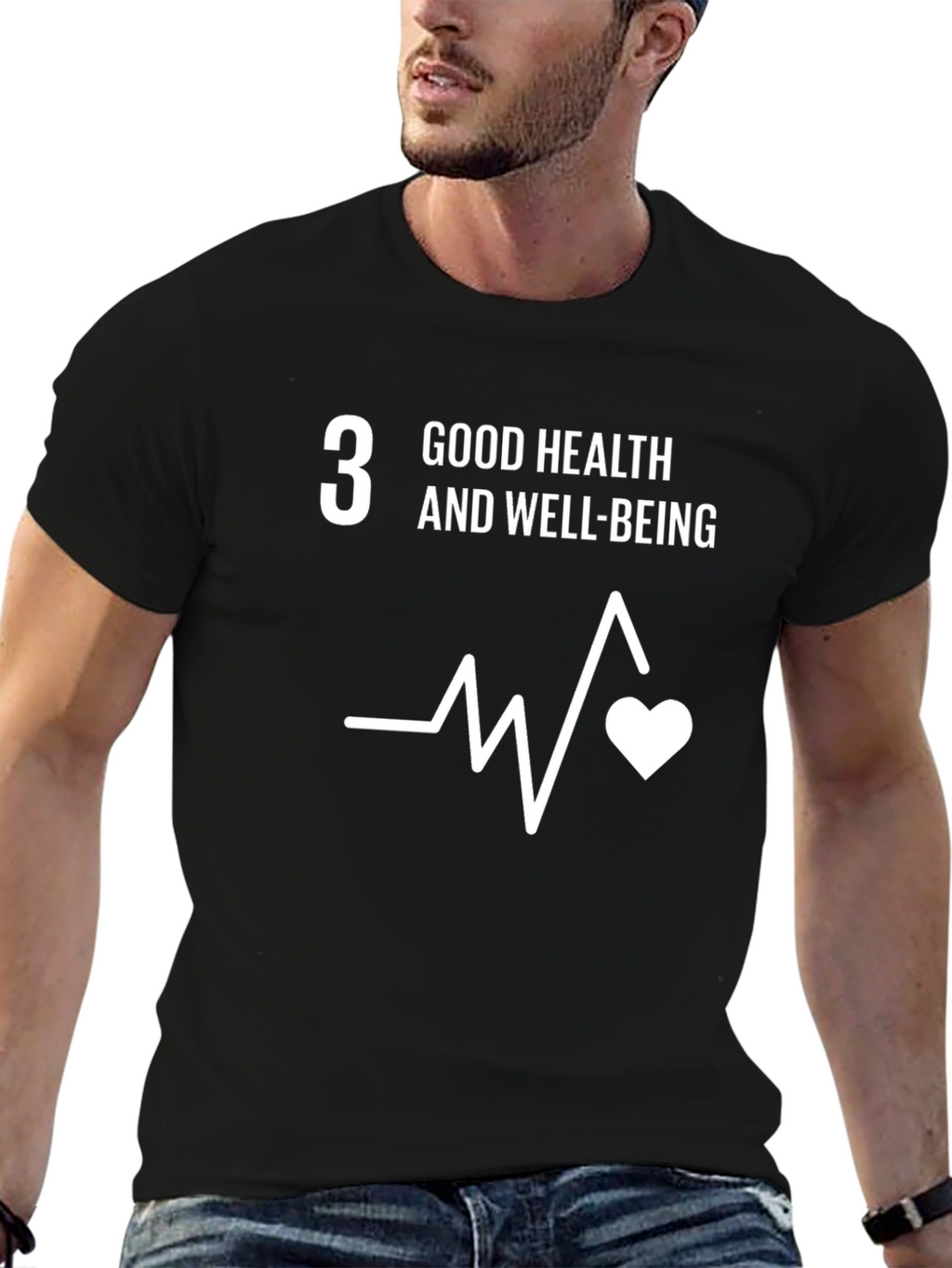 Good Health & Well-Being Black T-Shirt