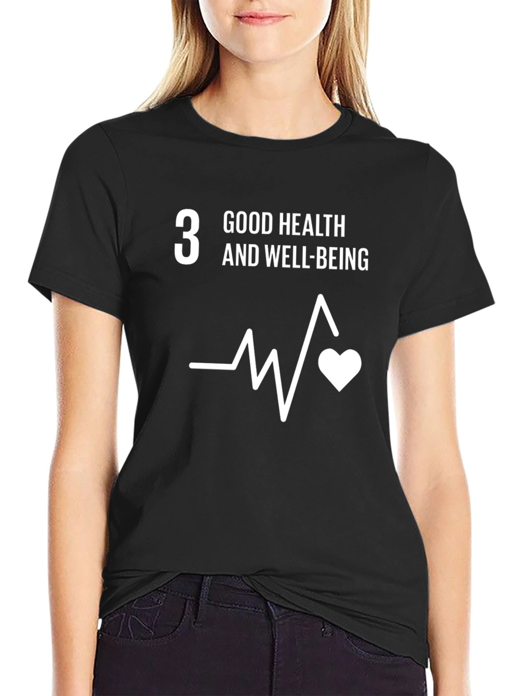 Good Health & Well-Being Black T-Shirt