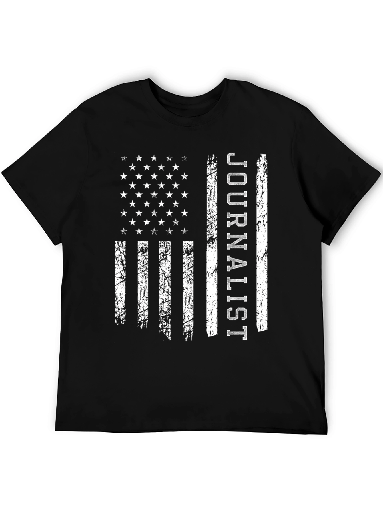 Journalist American Flag Graphic T-Shirt