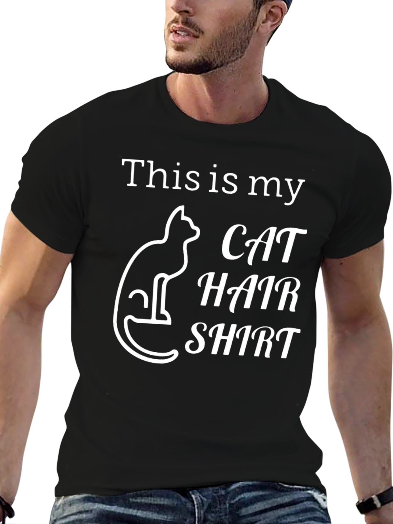 This Is My Cat Hair Shirt - Novelty Tee