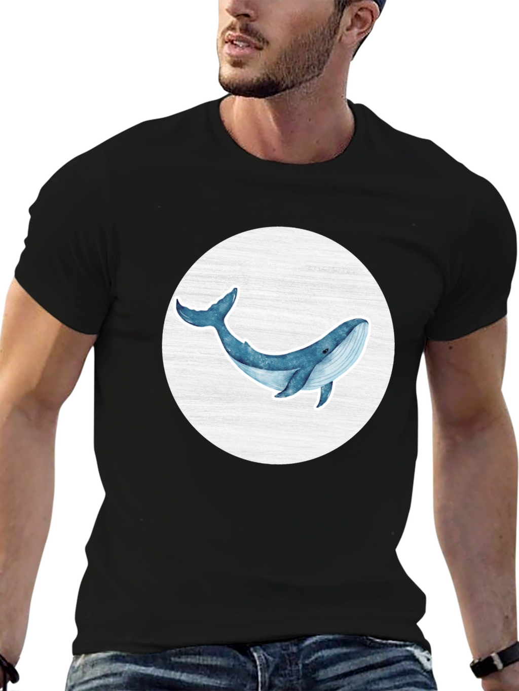 Blue Whale Graphic Tee - Ocean Lover Shirt