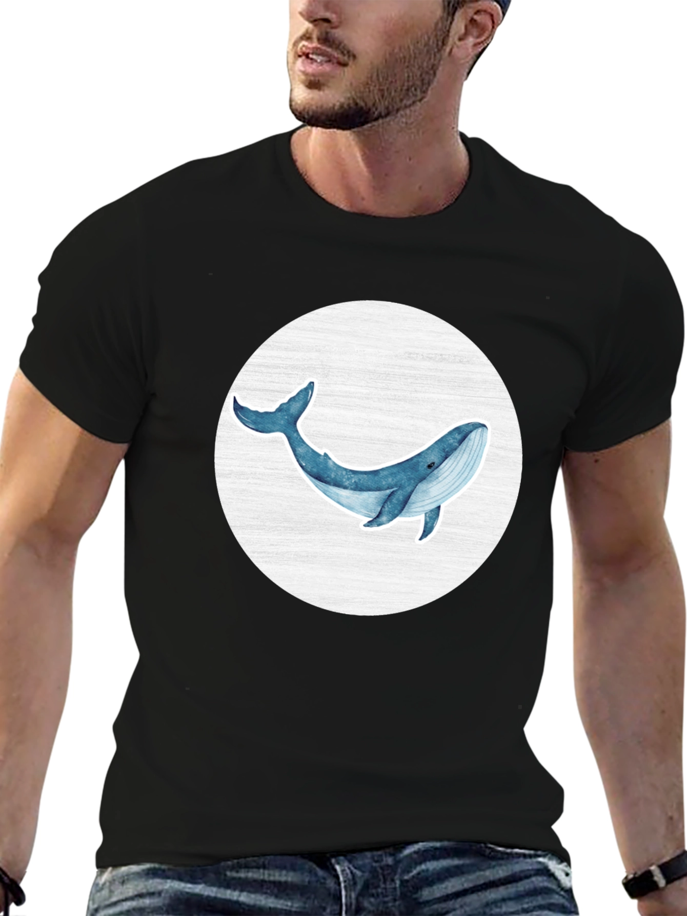 Blue Whale Graphic Tee - Ocean Lover Shirt