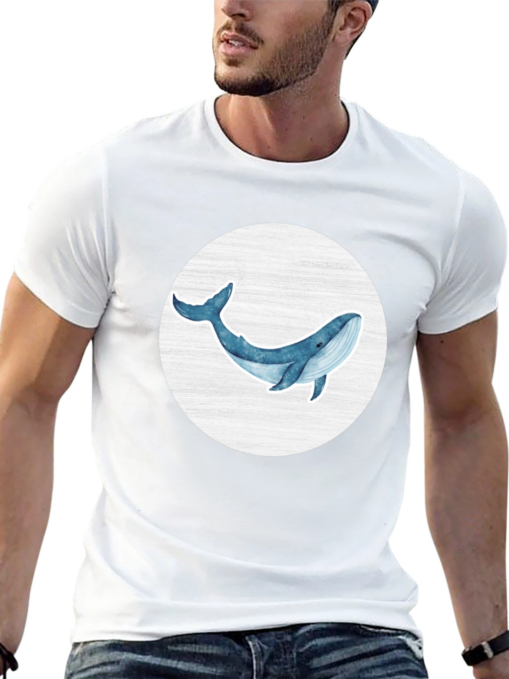 Blue Whale Graphic Tee - Ocean Lover Shirt