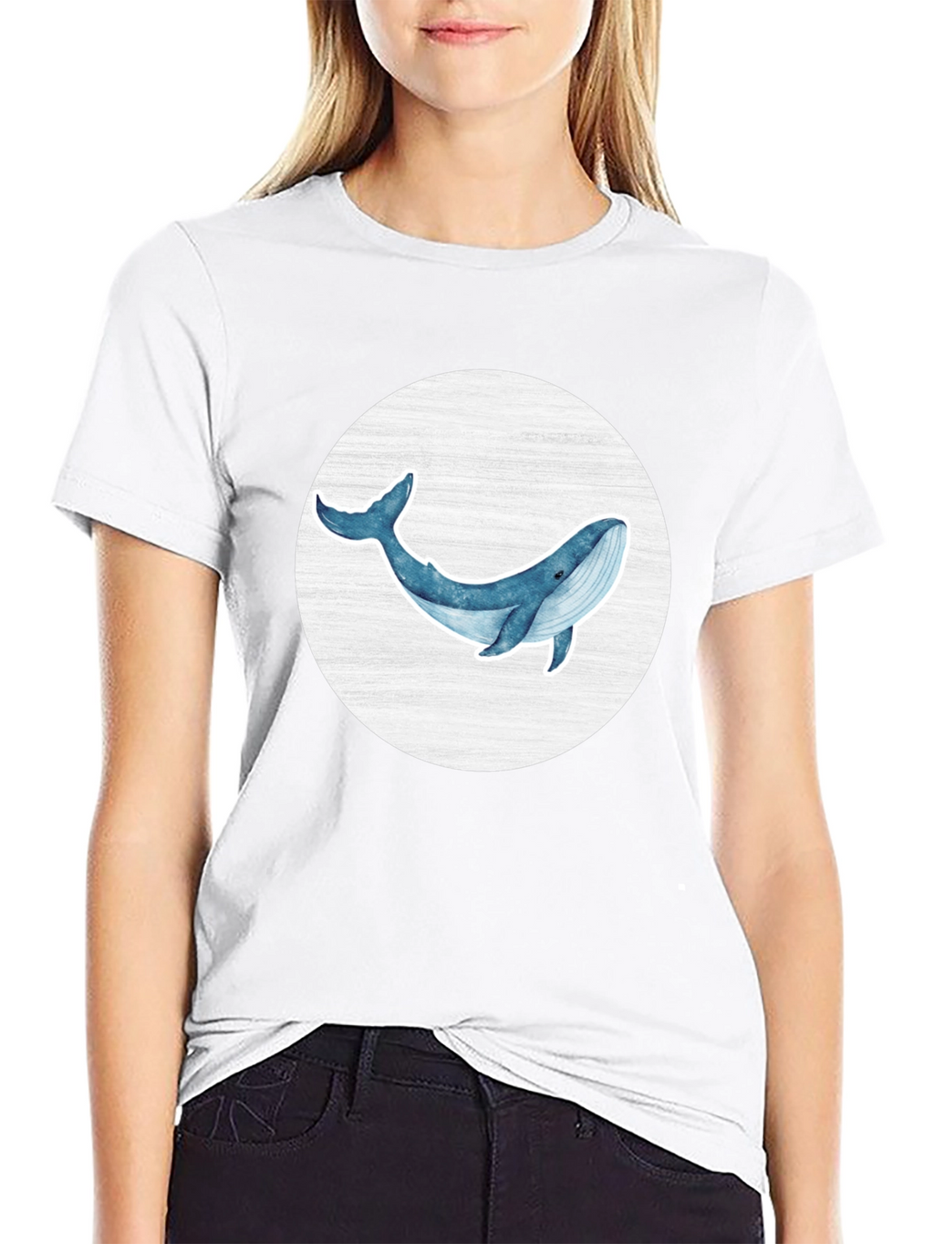 Blue Whale Graphic Tee - Ocean Lover Shirt