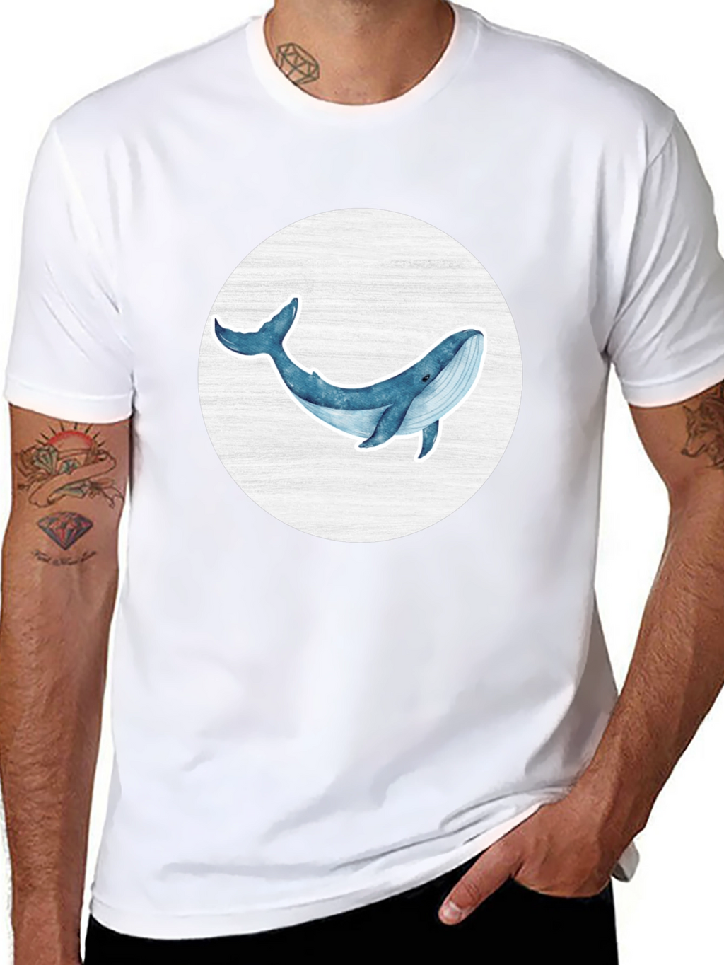Blue Whale Graphic Tee - Ocean Lover Shirt