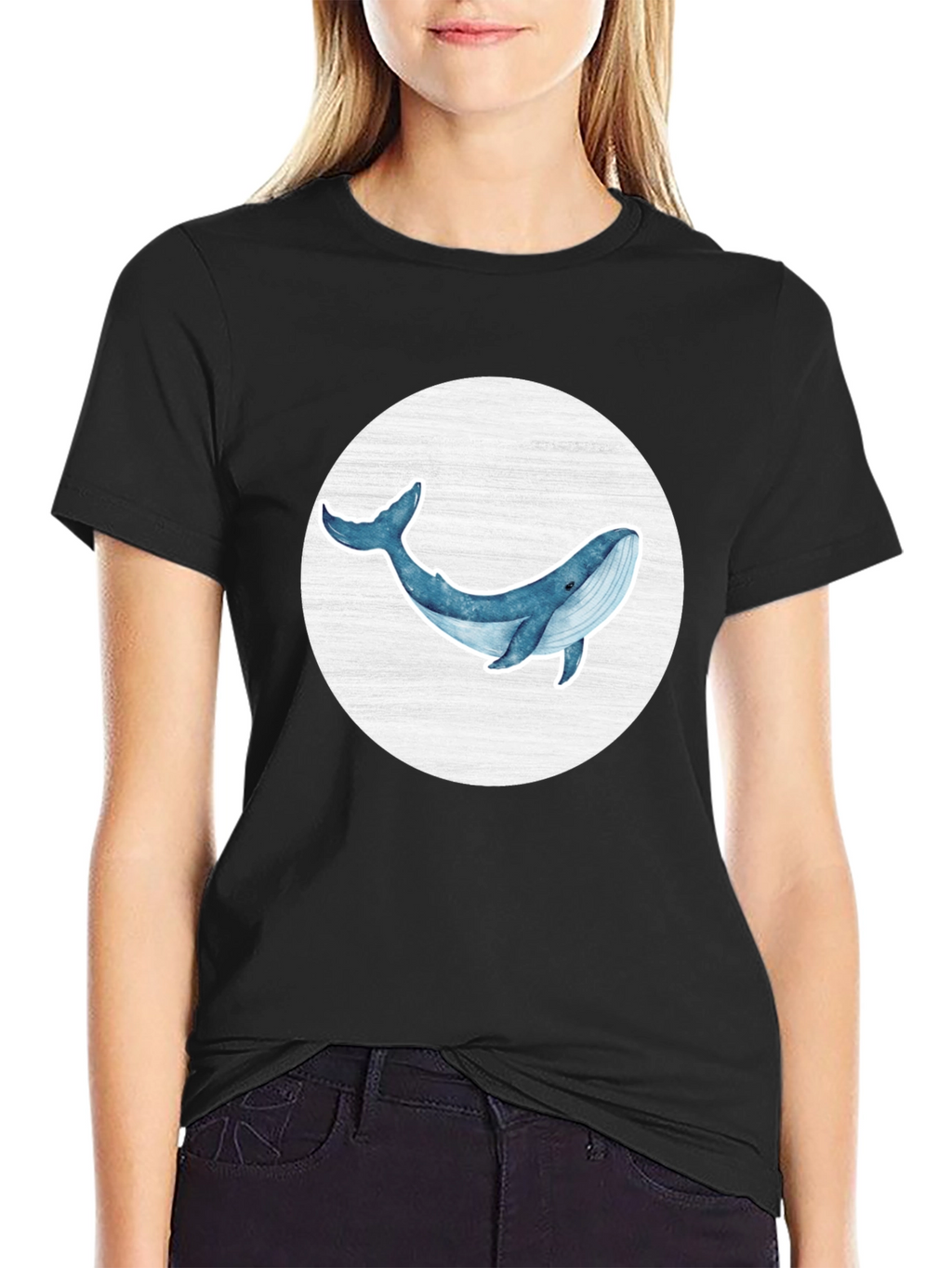 Blue Whale Graphic Tee - Ocean Lover Shirt