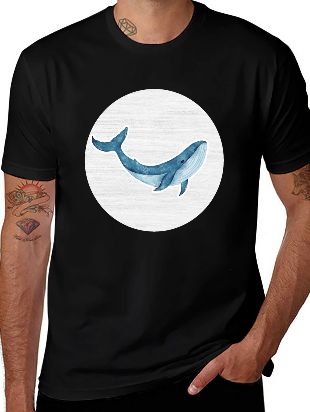 Blue Whale Graphic Tee - Ocean Lover Shirt