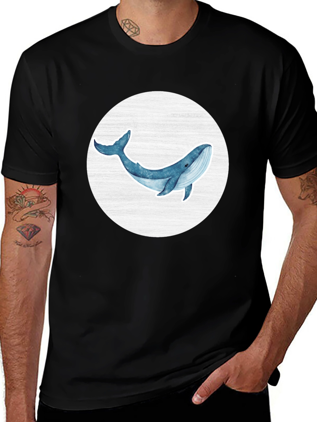 Blue Whale Graphic Tee - Ocean Lover Shirt
