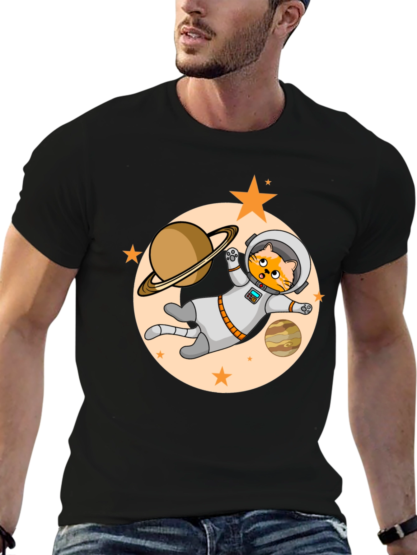 Astronaut Cat T-Shirt - Space Adventure