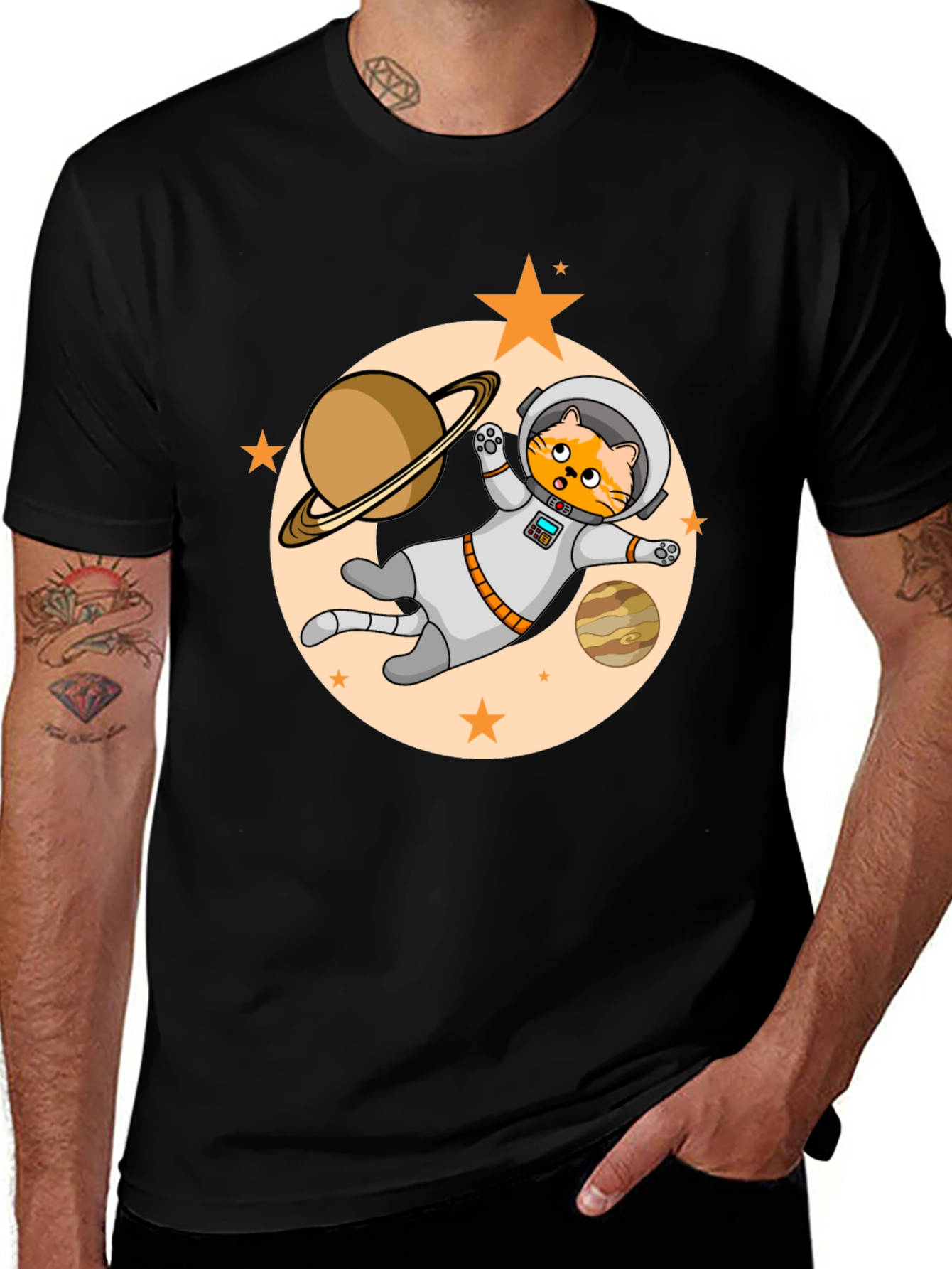Astronaut Cat T-Shirt - Space Adventure