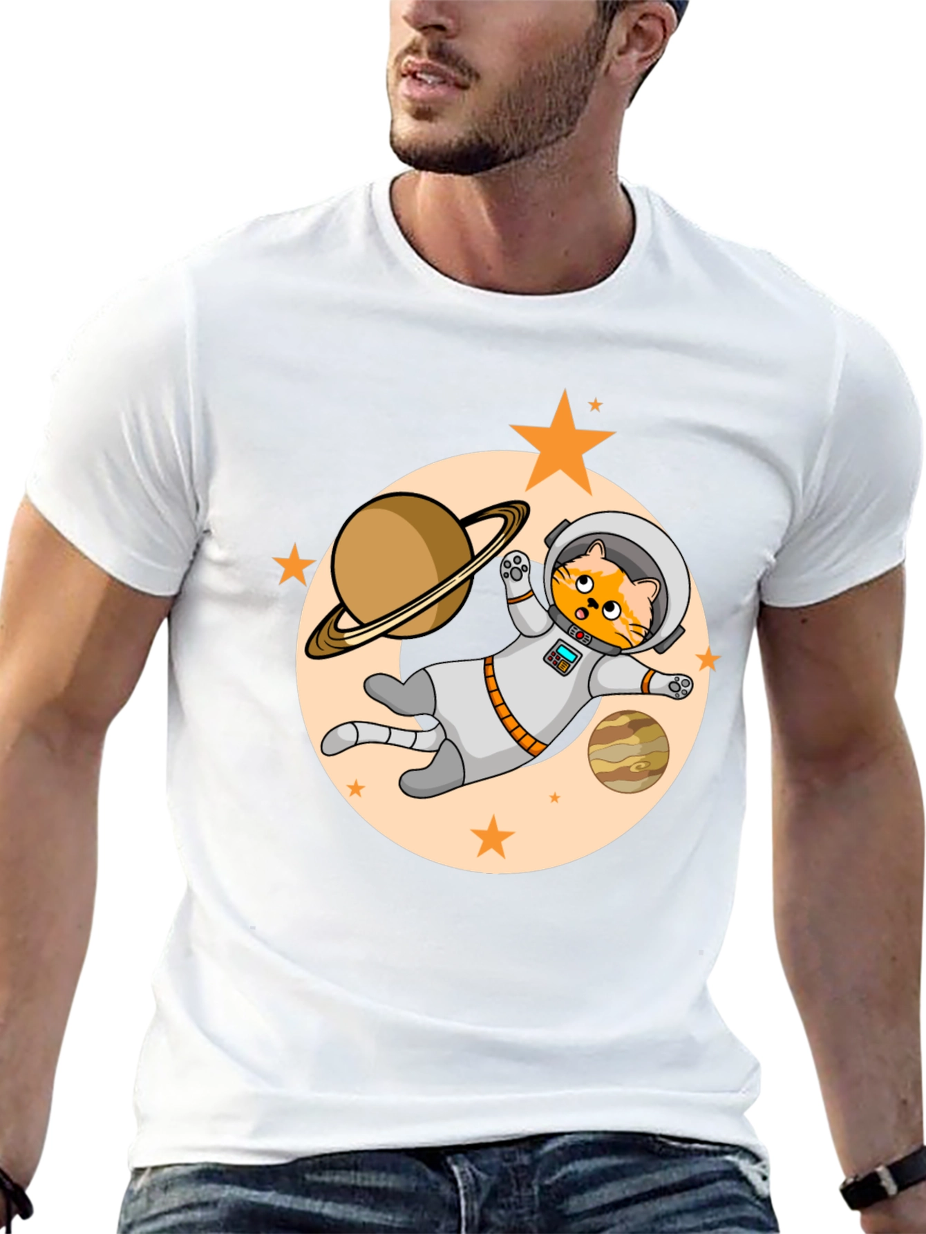 Astronaut Cat T-Shirt - Space Adventure