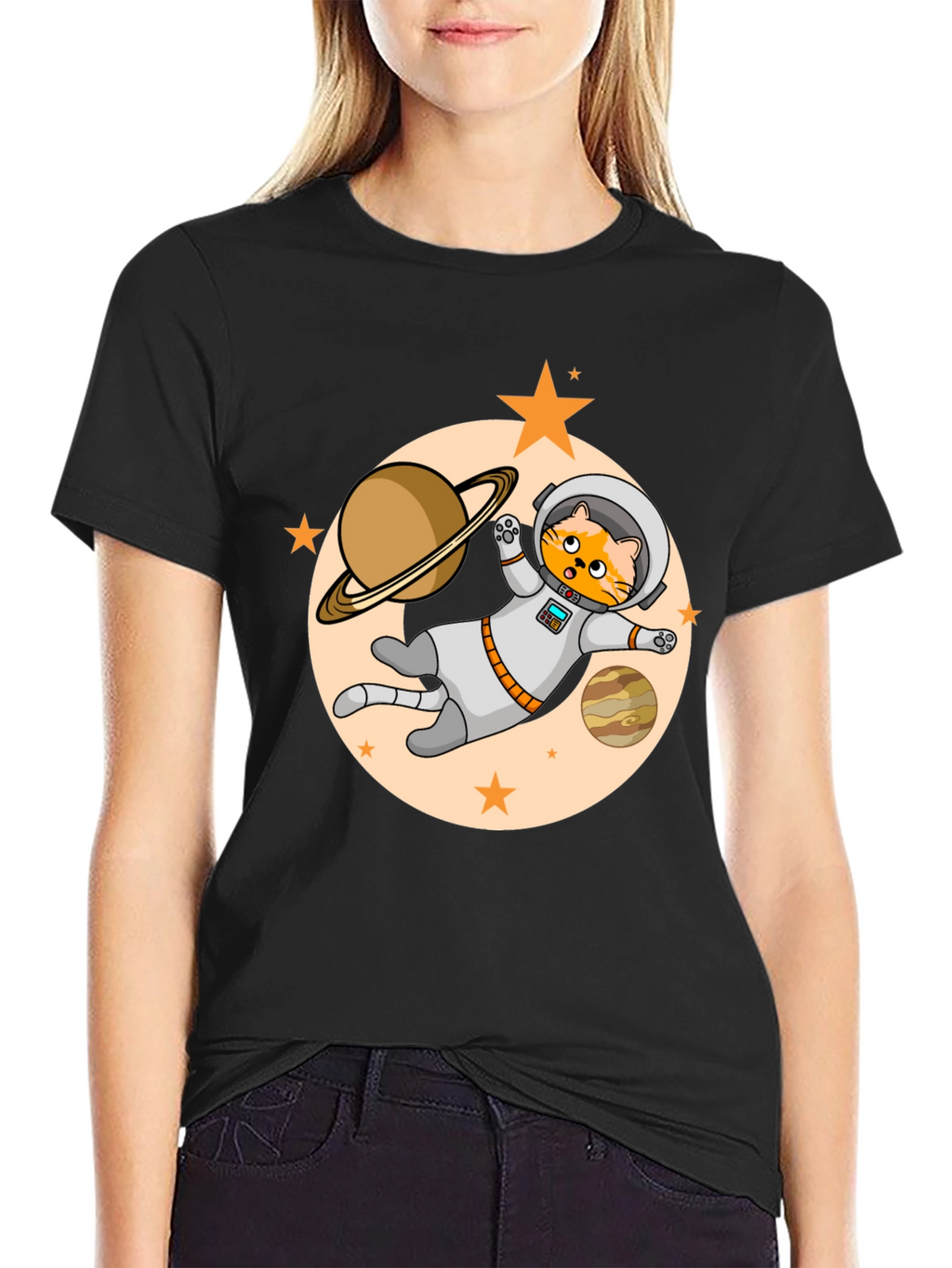 Astronaut Cat T-Shirt - Space Adventure