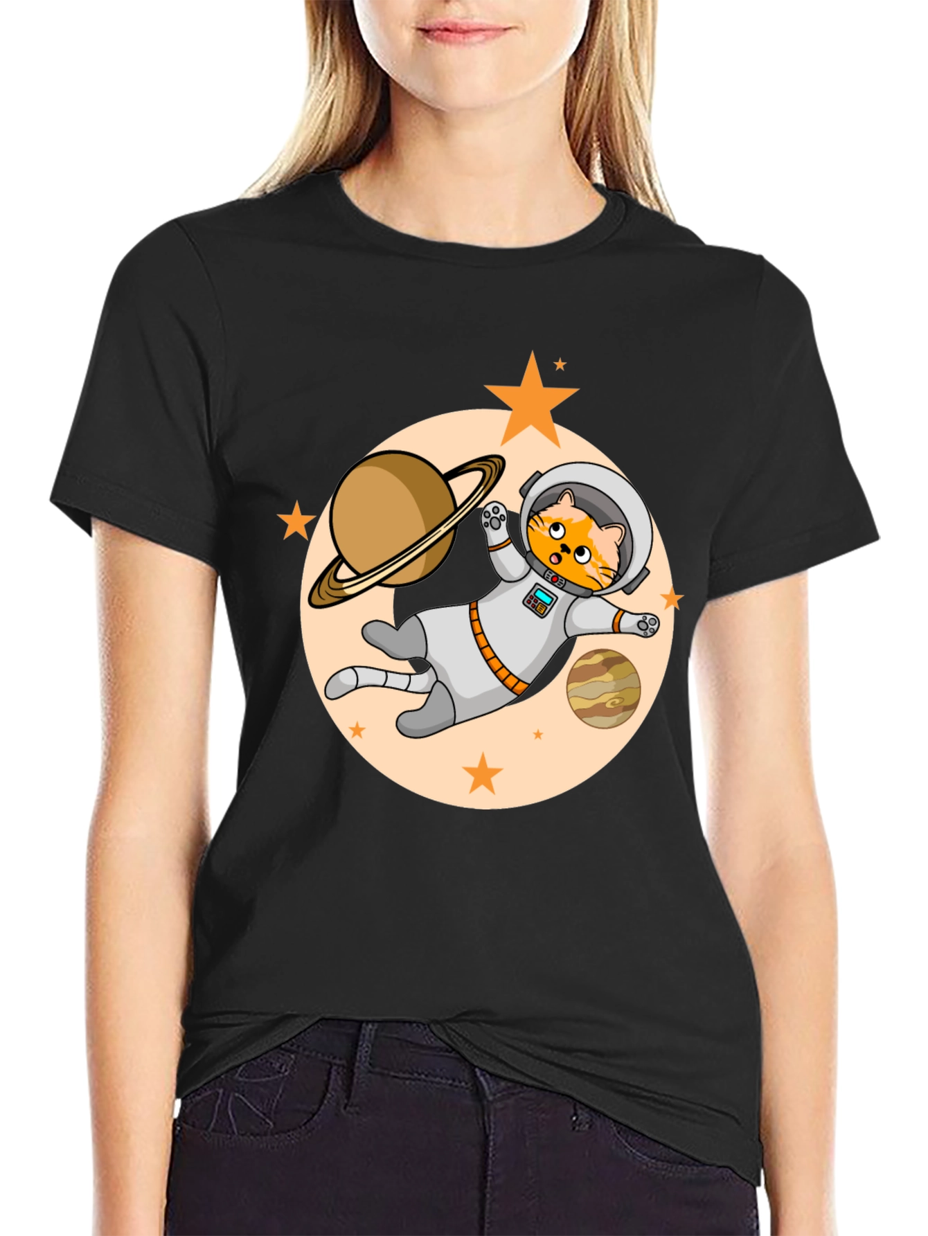 Astronaut Cat T-Shirt - Space Adventure
