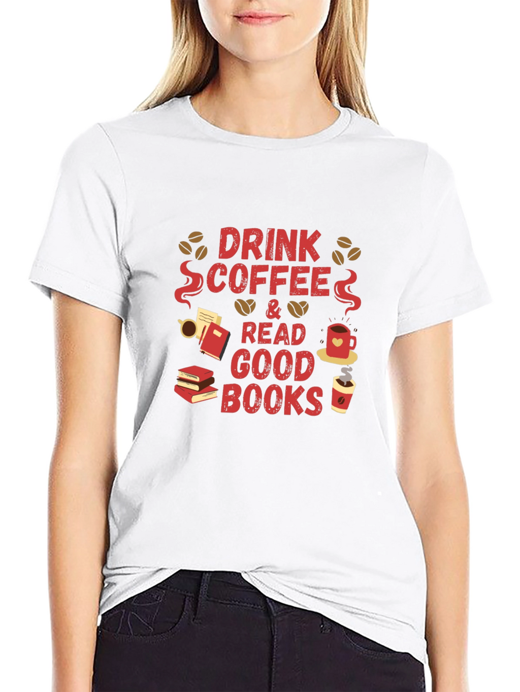 Drink Coffee and Read Good Books T-Shirt