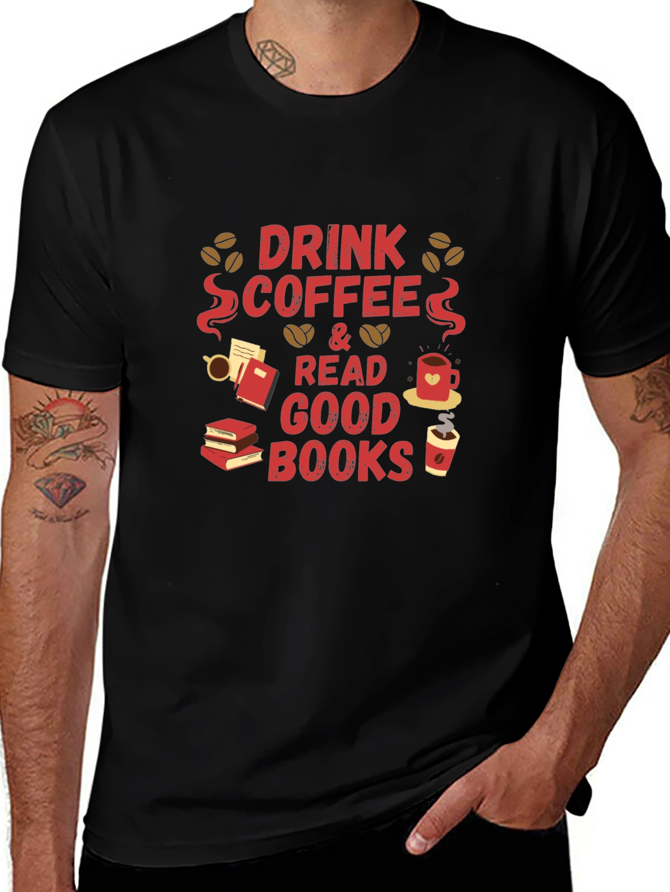 Drink Coffee and Read Good Books T-Shirt