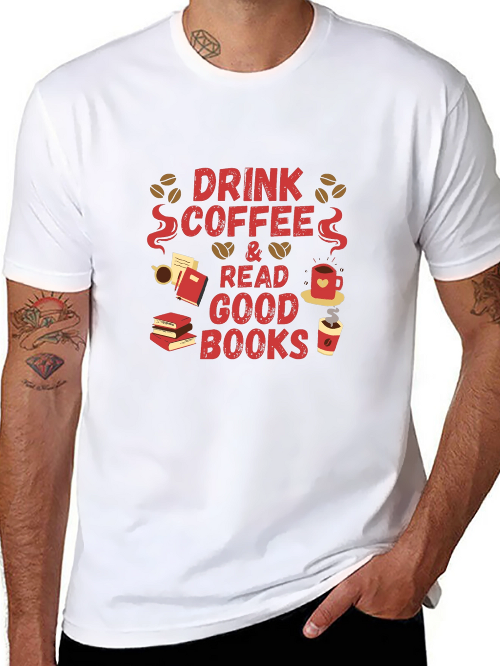 Drink Coffee and Read Good Books T-Shirt