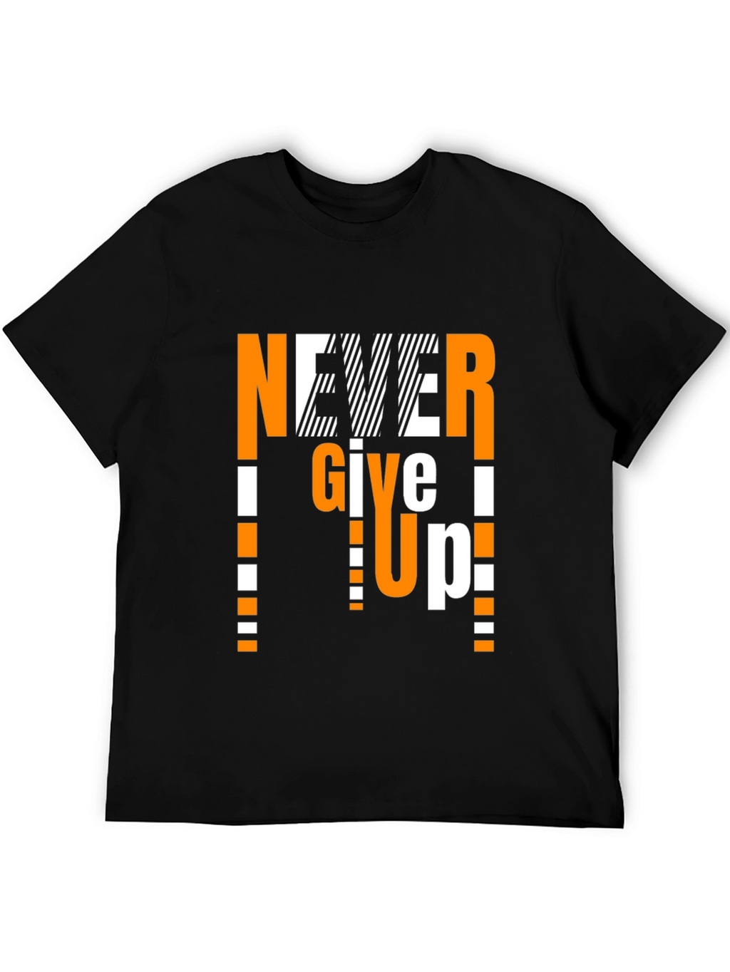 Never Give Up Graphic Print T-Shirt