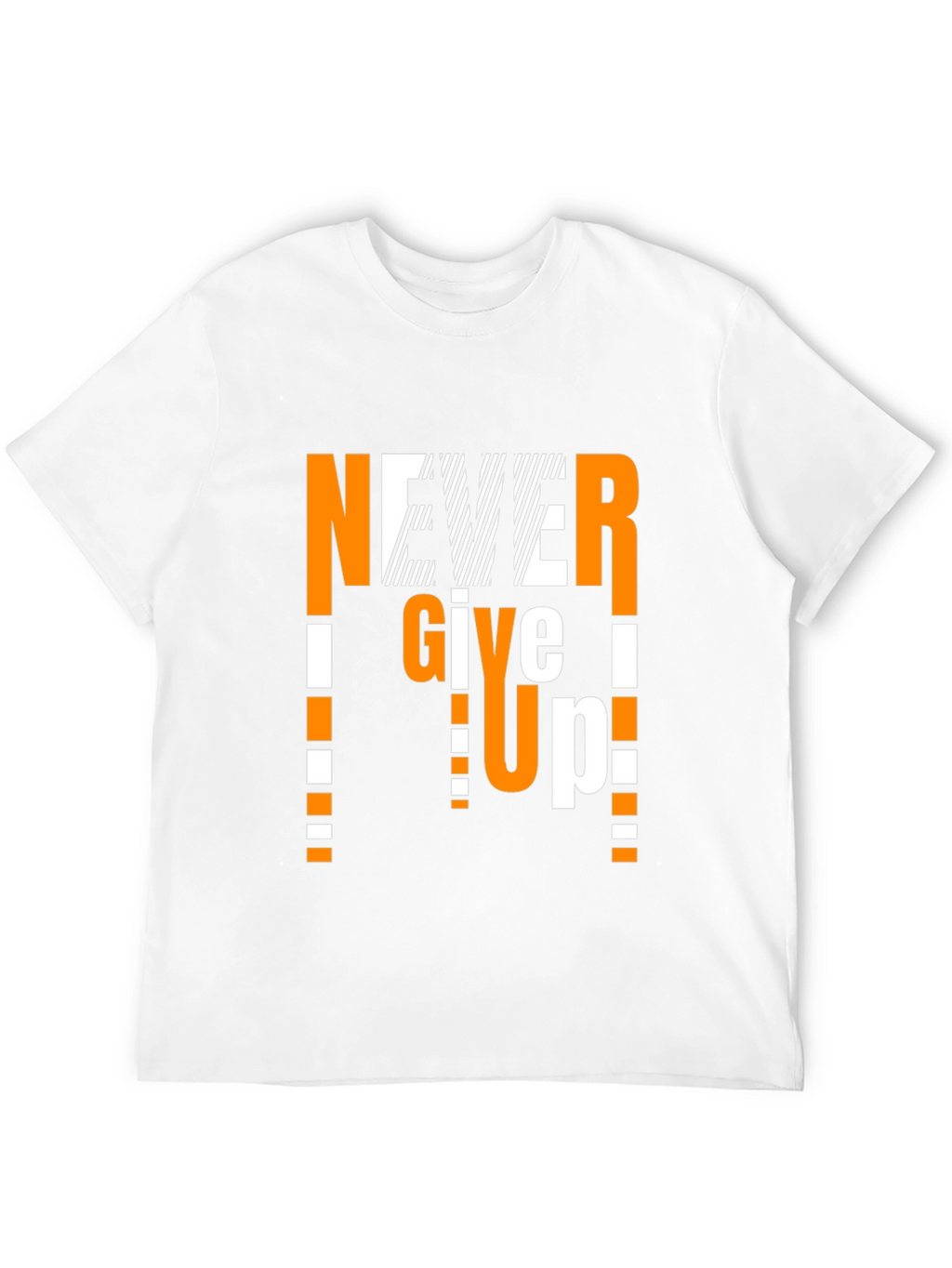 Never Give Up Graphic Print T-Shirt