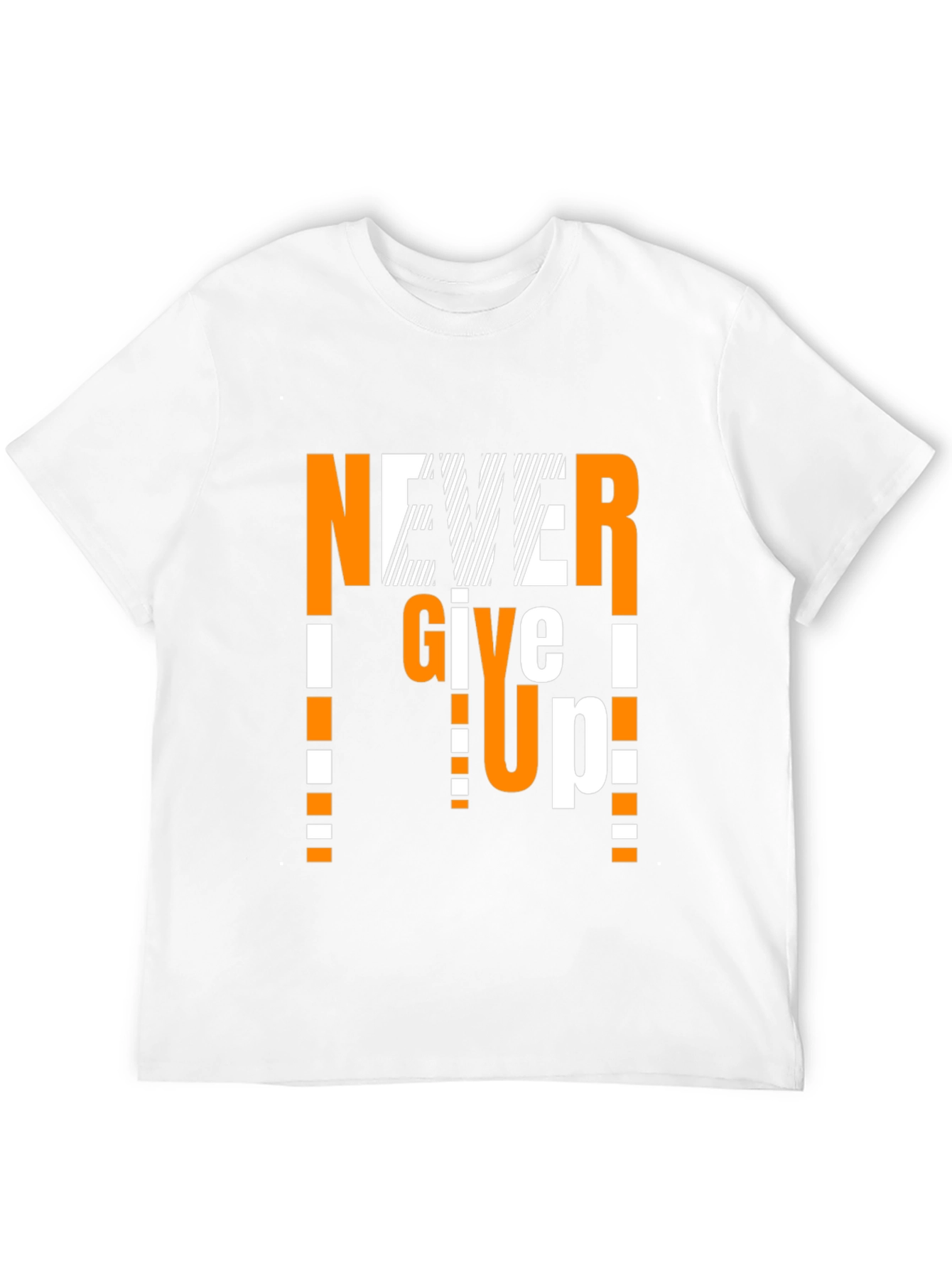 Never Give Up Graphic Print T-Shirt