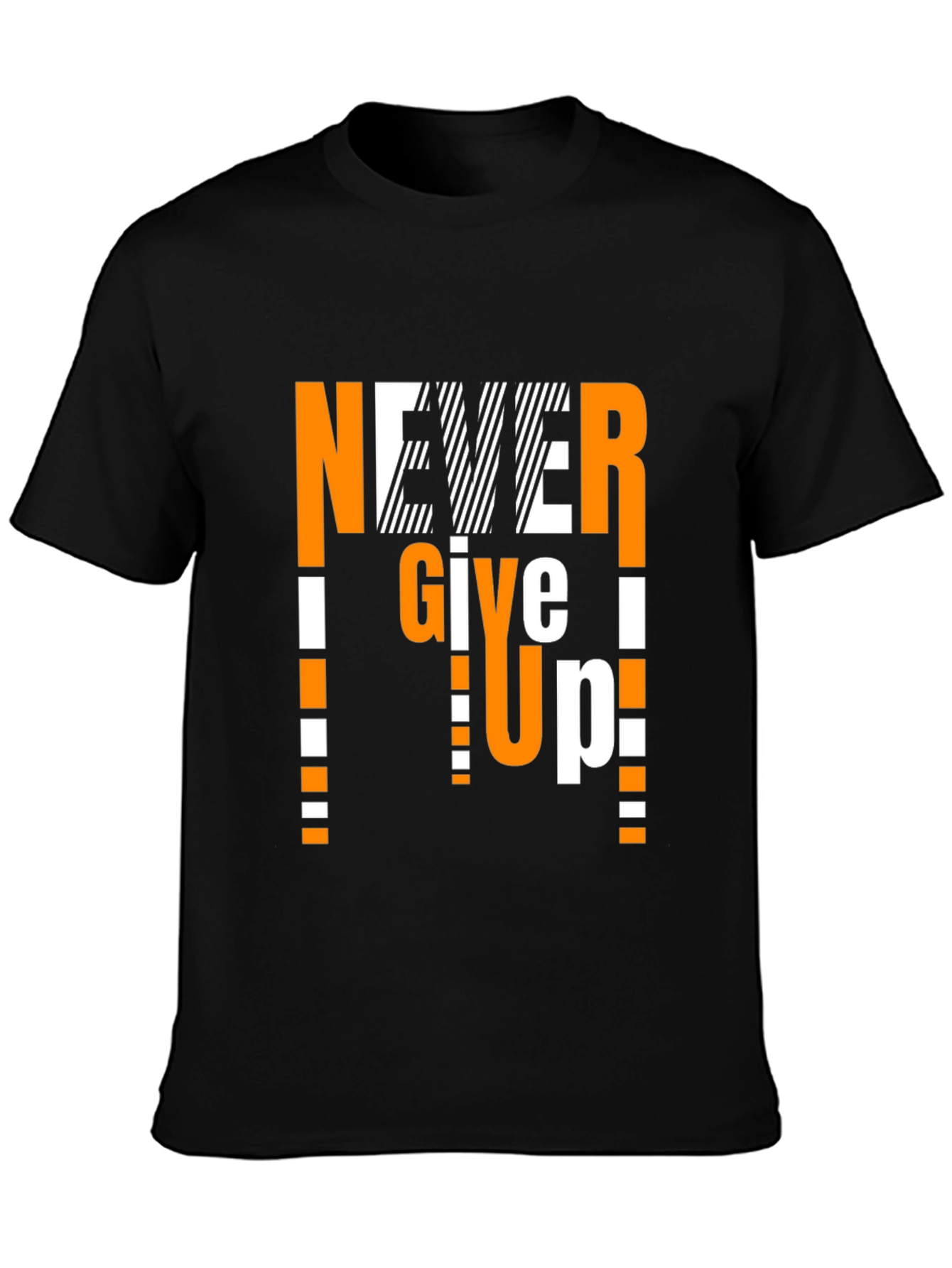 Never Give Up Graphic Print T-Shirt