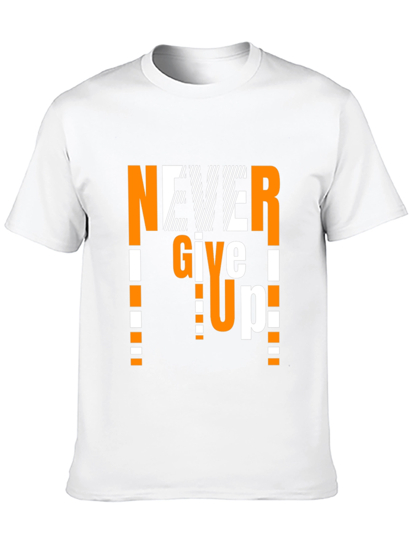 Never Give Up Graphic Print T-Shirt