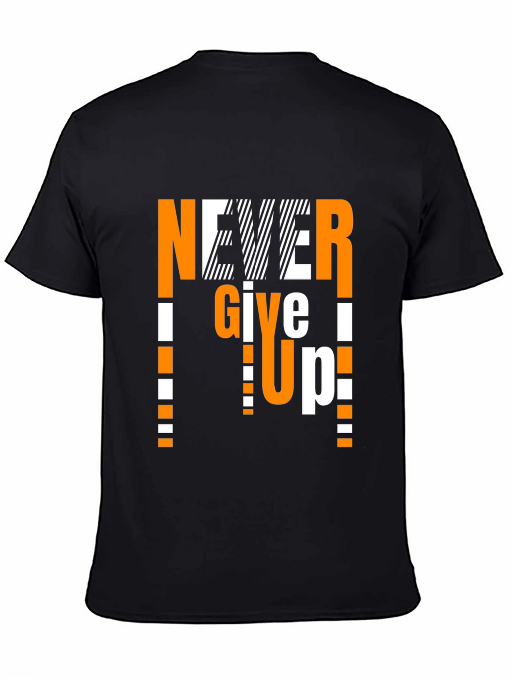 Never Give Up Graphic Print T-Shirt