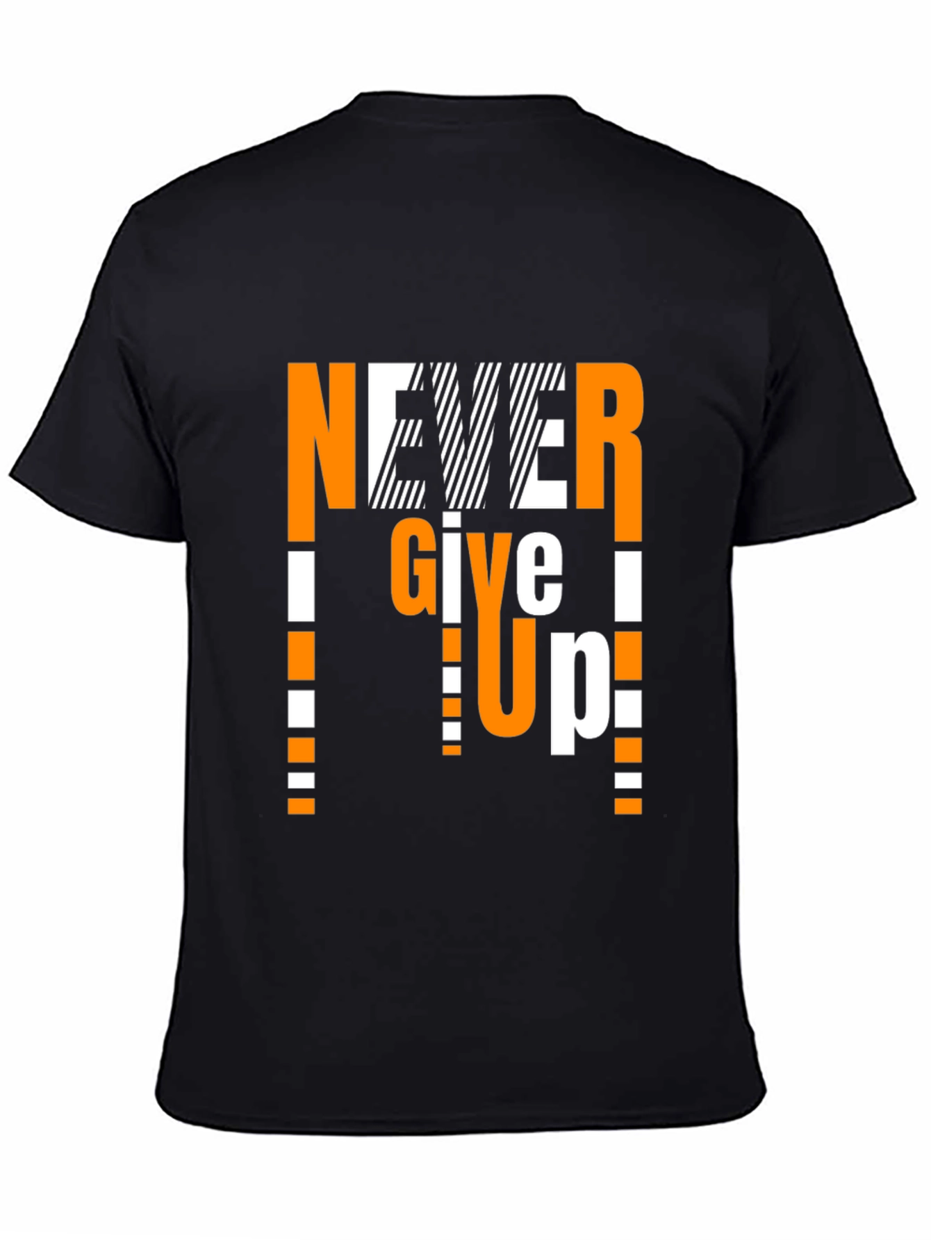 Never Give Up Graphic Print T-Shirt