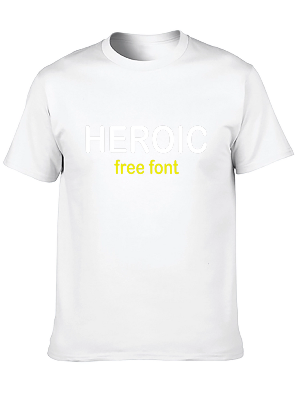 Heroic Free Font Black T-Shirt