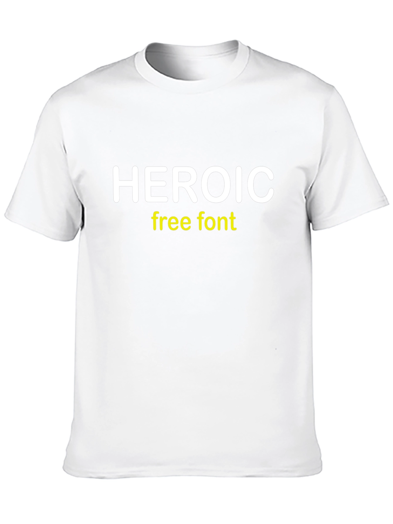 Heroic Free Font Black T-Shirt