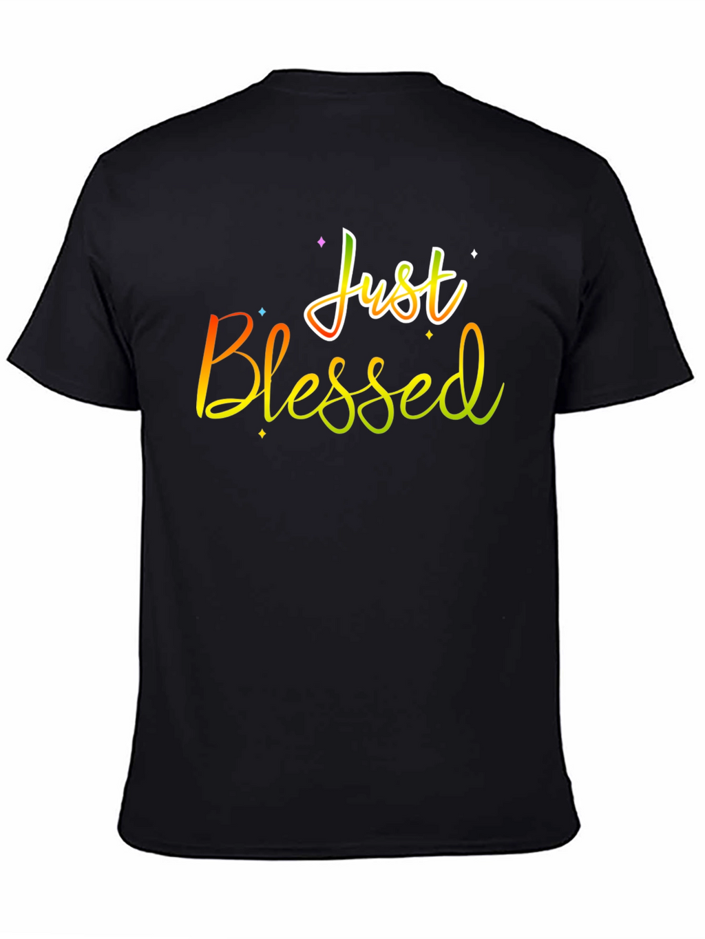 Just Blessed Graphic T-Shirt Black Cotton Tee