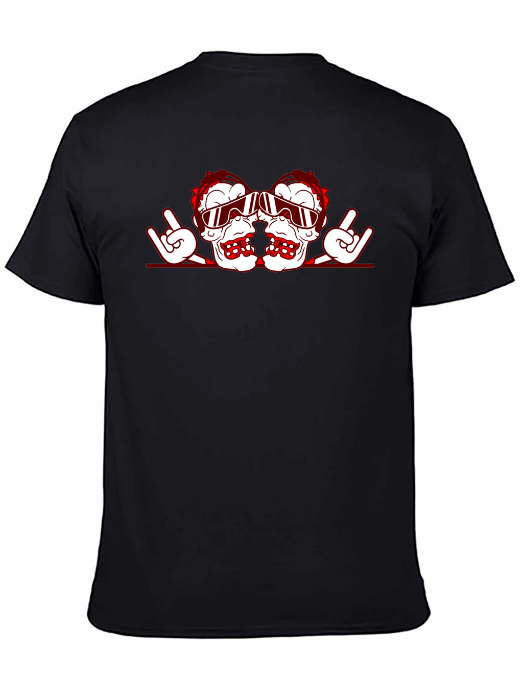 Rock On Ski Skull Graphic Tee