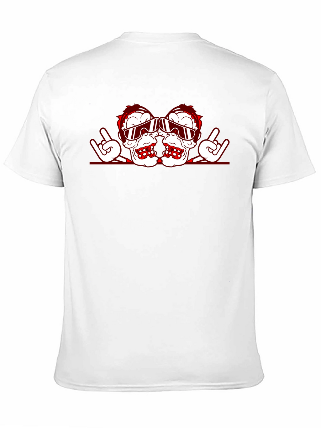 Rock On Ski Skull Graphic Tee