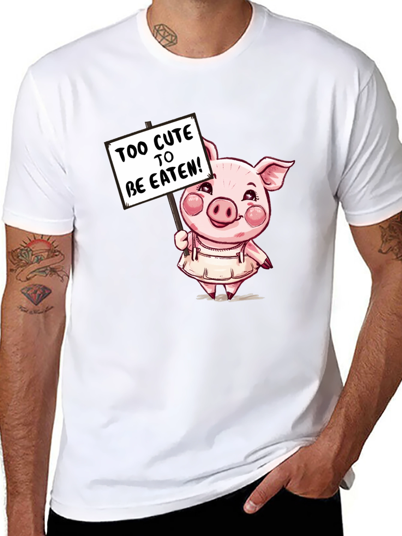 Cute Pig T-Shirt - Too Cute to be Eaten!