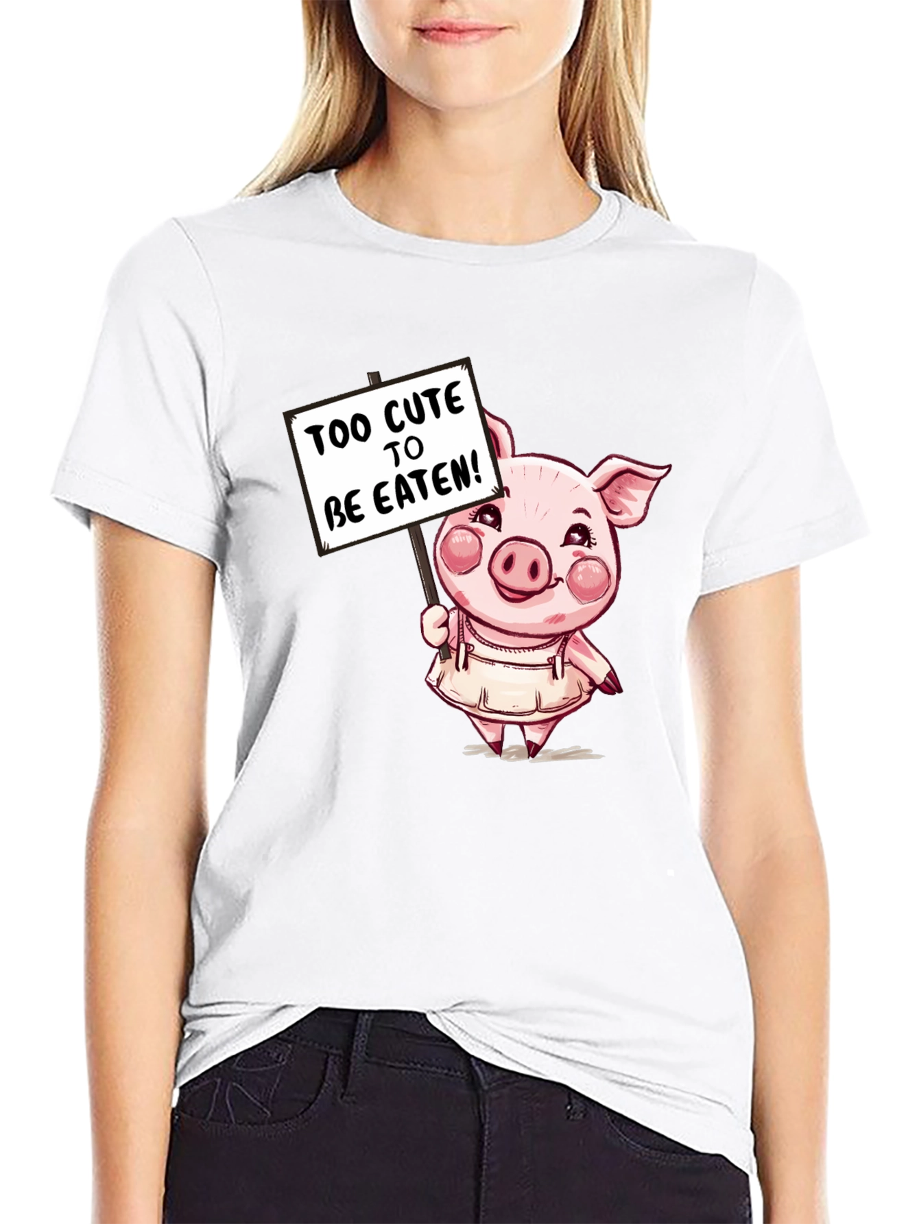 Cute Pig T-Shirt - Too Cute to be Eaten!