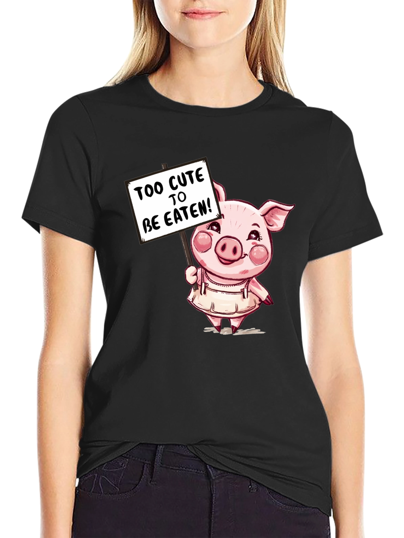 Cute Pig T-Shirt - Too Cute to be Eaten!