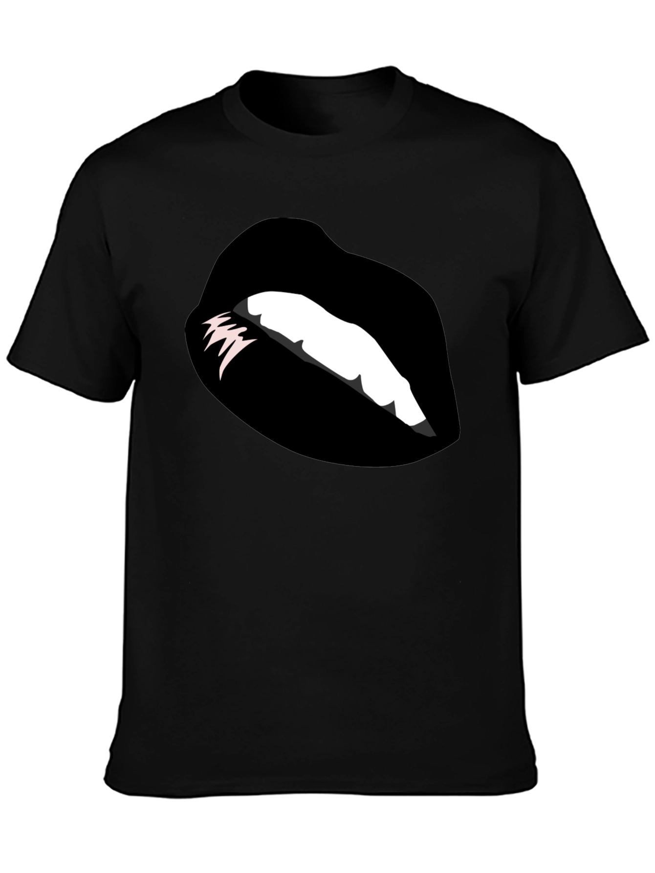 Graphic Lips Black T-Shirt