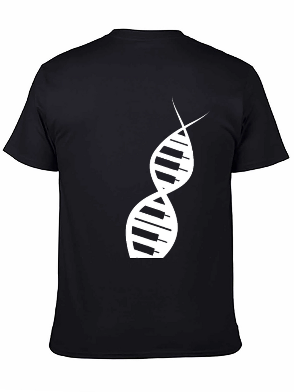 Music DNA Graphic Tee - Black Cotton T-Shirt